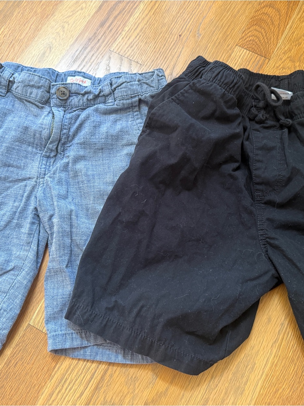 Children's Black & Light Blue Pull-On Shorts